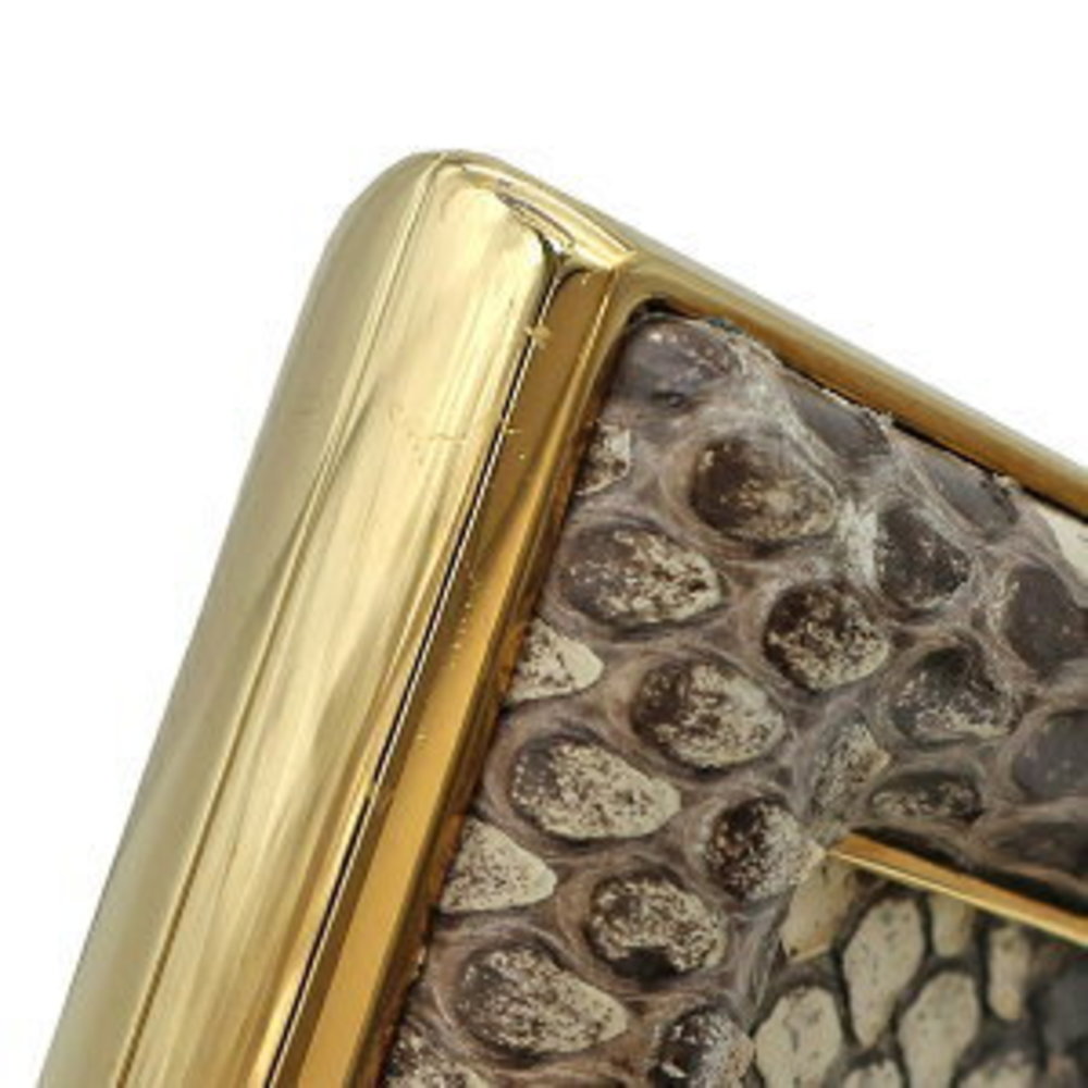Fendi Clutch Bag First Python White Grey - image 5